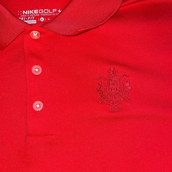 Nike Golf Men's Red Polo Shirt “Detroit Golf Club 1899” - Picture 2 of 7